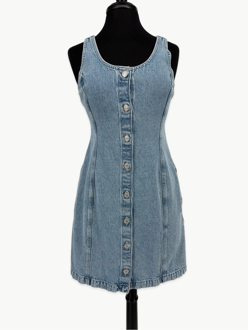 Levi’s Tuli Denim Mini Dress Size Medium Indigo Stonewash Light Wash 90s